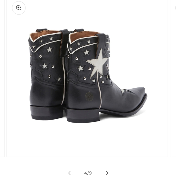 Ranch Road Presidio Liberty Short Black Cowboy Boots - Picture 6 of 10